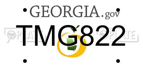 TMG822 Georgia License Plate