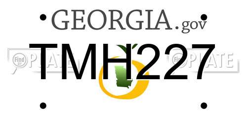 TMH227 Georgia License Plate