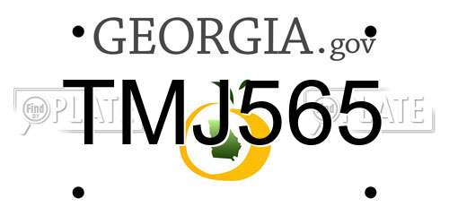 TMJ565 Georgia License Plate