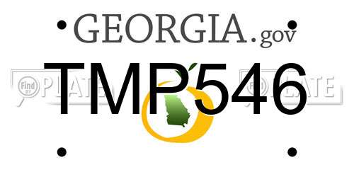 TMP546 Georgia License Plate