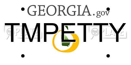 TMPETTY Georgia License Plate