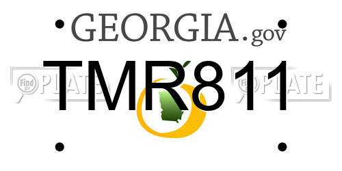 TMR811 Georgia License Plate