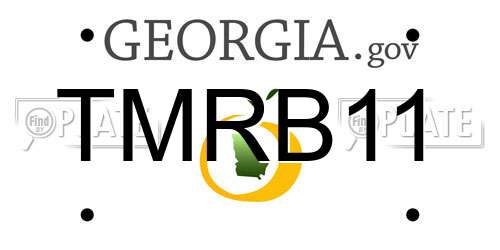 TMRB11 Georgia License Plate