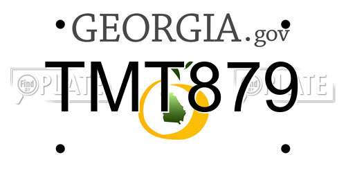 TMT879 Georgia License Plate