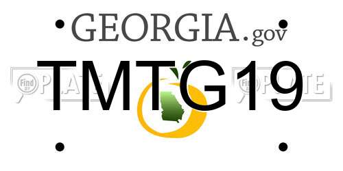 TMTG19 Georgia License Plate