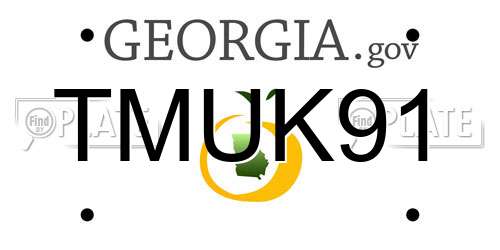 TMUK91 Georgia License Plate