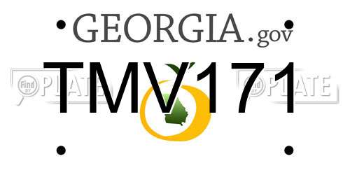 TMV171 Georgia License Plate