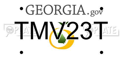 TMV23T Georgia License Plate