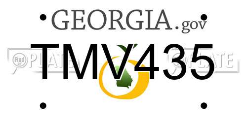TMV435 Georgia License Plate
