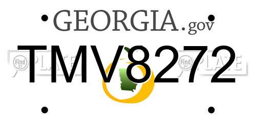 TMV8272 Georgia License Plate