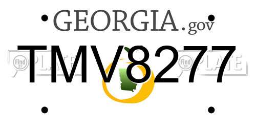 TMV8277 Georgia License Plate