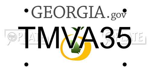 TMVA35 Georgia License Plate