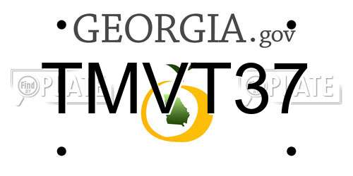 TMVT37 Georgia License Plate