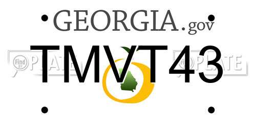 TMVT43 Georgia License Plate