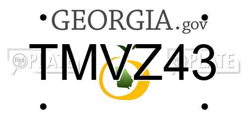 TMVZ43 Georgia License Plate
