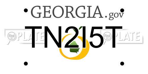 TN2I5T Georgia License Plate