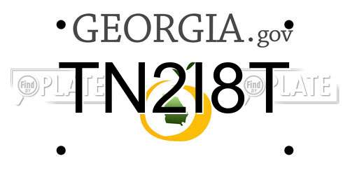 TN2I8T Georgia License Plate