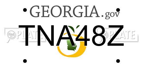 TNA48Z Georgia License Plate
