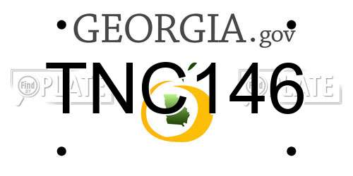 TNC146 Georgia License Plate