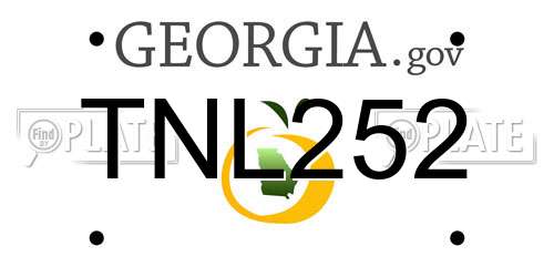 TNL252 Georgia License Plate