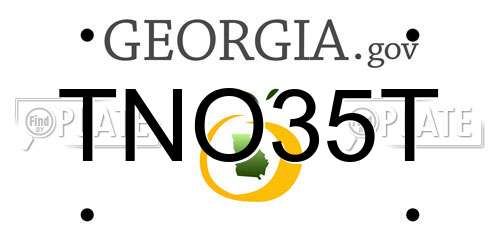 TNO35T Georgia License Plate
