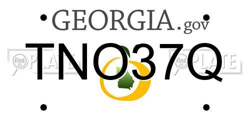 TNO37Q Georgia License Plate