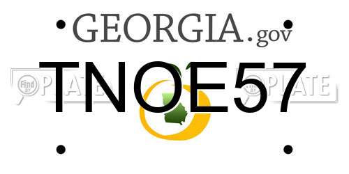TNOE57 Georgia License Plate
