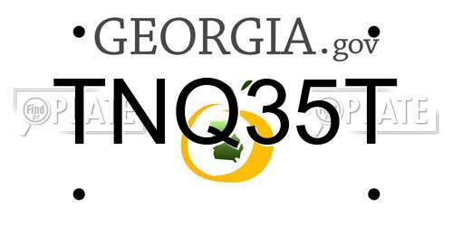TNQ35T Georgia License Plate