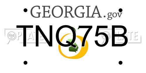 TNQ75B Georgia License Plate