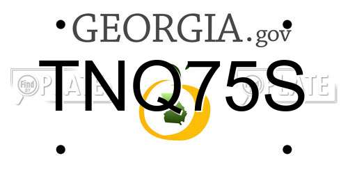 TNQ75S Georgia License Plate