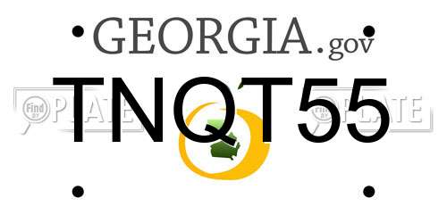 TNQT55 Georgia License Plate