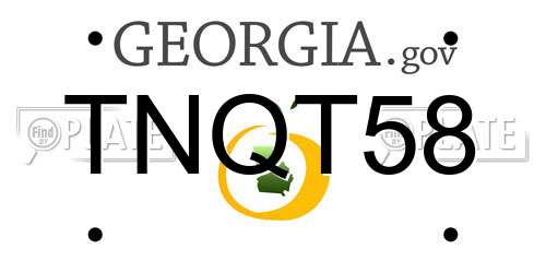 TNQT58 Georgia License Plate