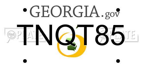 TNQT85 Georgia License Plate