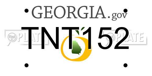 TNT152 Georgia License Plate