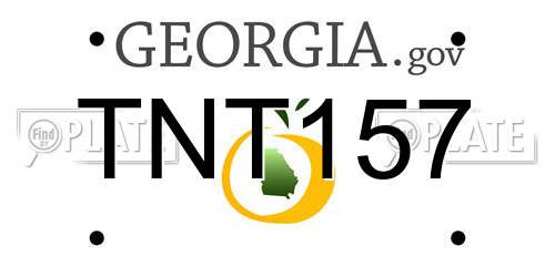 TNT157 Georgia License Plate