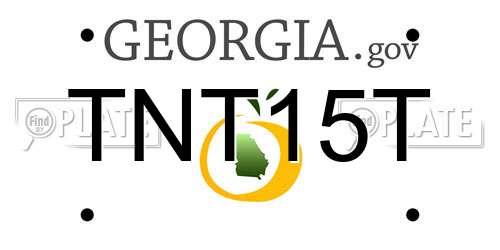 TNT15T Georgia License Plate
