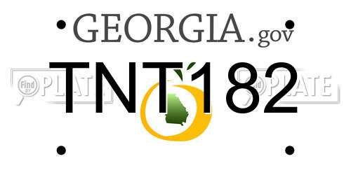 TNT182 Georgia License Plate