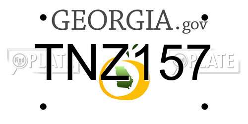 TNZ157 Georgia License Plate
