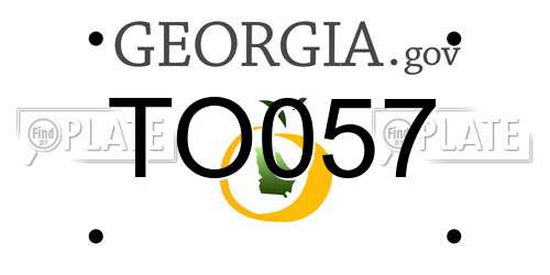 TO057 Georgia License Plate