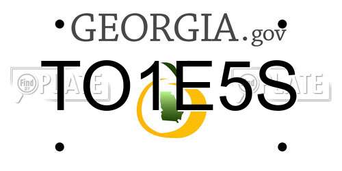 TO1E5S Georgia License Plate