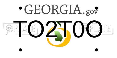 TO2T0O Georgia License Plate