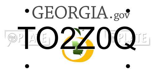 TO2Z0Q Georgia License Plate