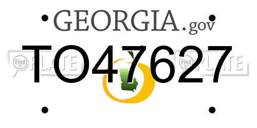 TO47627 Georgia License Plate