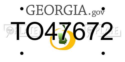 TO47672 Georgia License Plate