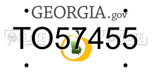 TO57455 Georgia License Plate