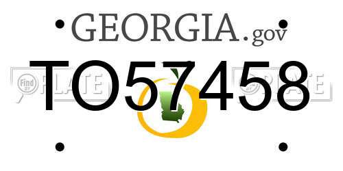 TO57458 Georgia License Plate