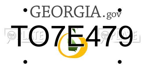 TO7E479 Georgia License Plate