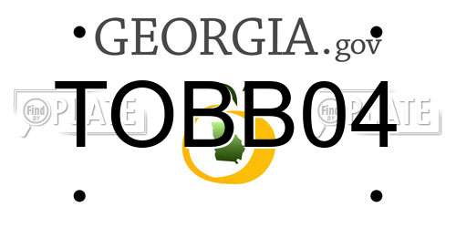 TOBB04 Georgia License Plate