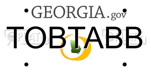 TOBTABB Georgia License Plate