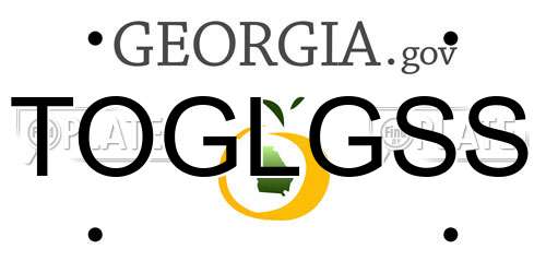 TOGLGSS Georgia License Plate